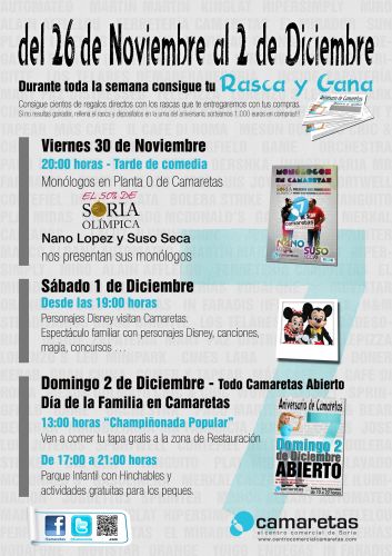 Centro Comercial Camaretas Celebra esta semana su 7º Aniversario con multitud de actividades